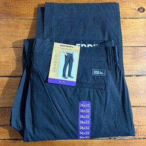 Eddie Bauer Tech Chino Pants Men's 36x32 Black Performance Hiking StormRepel NEW